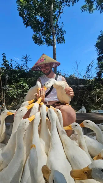 Phong Nha Duck Feeding Buffalo Cooking Class
