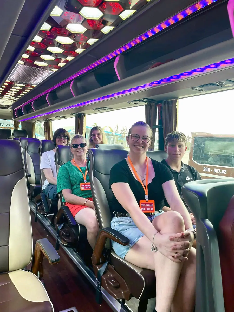 Shuttle Bus interior with mood lighting