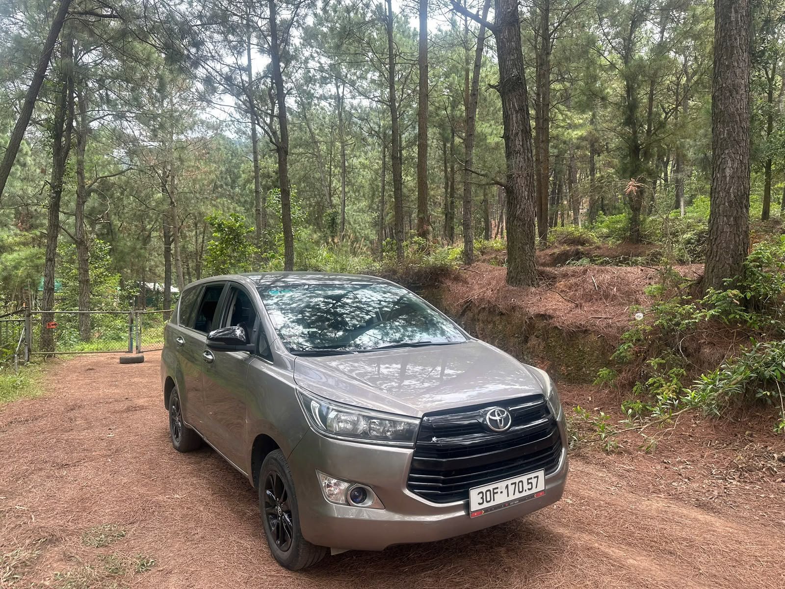 Private 7-seater car parked