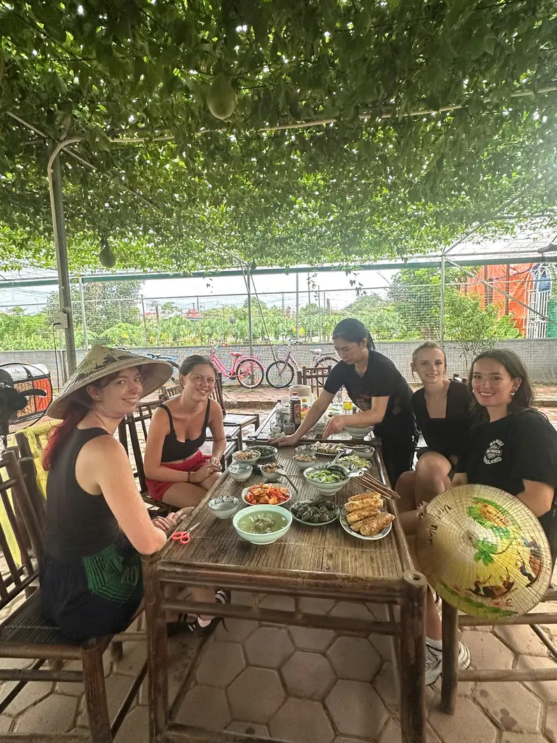 The finished home-style meal on the table