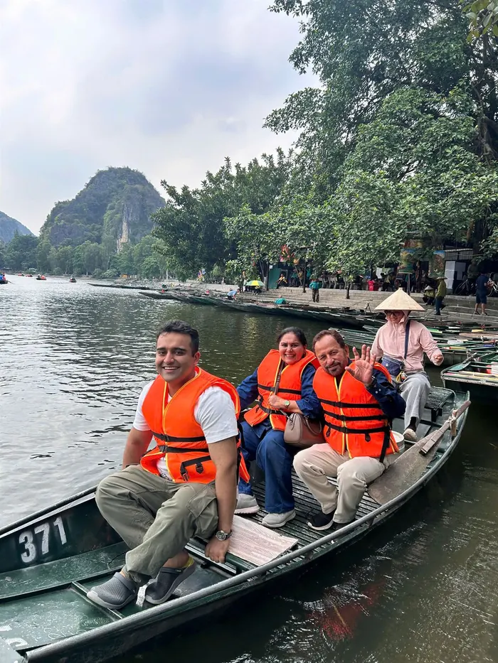 On the boat through the caves
