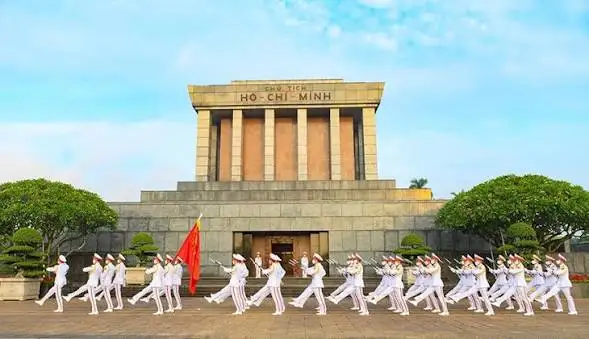 The Ho Chi Minh Mausoleum on Ba Dinh Square