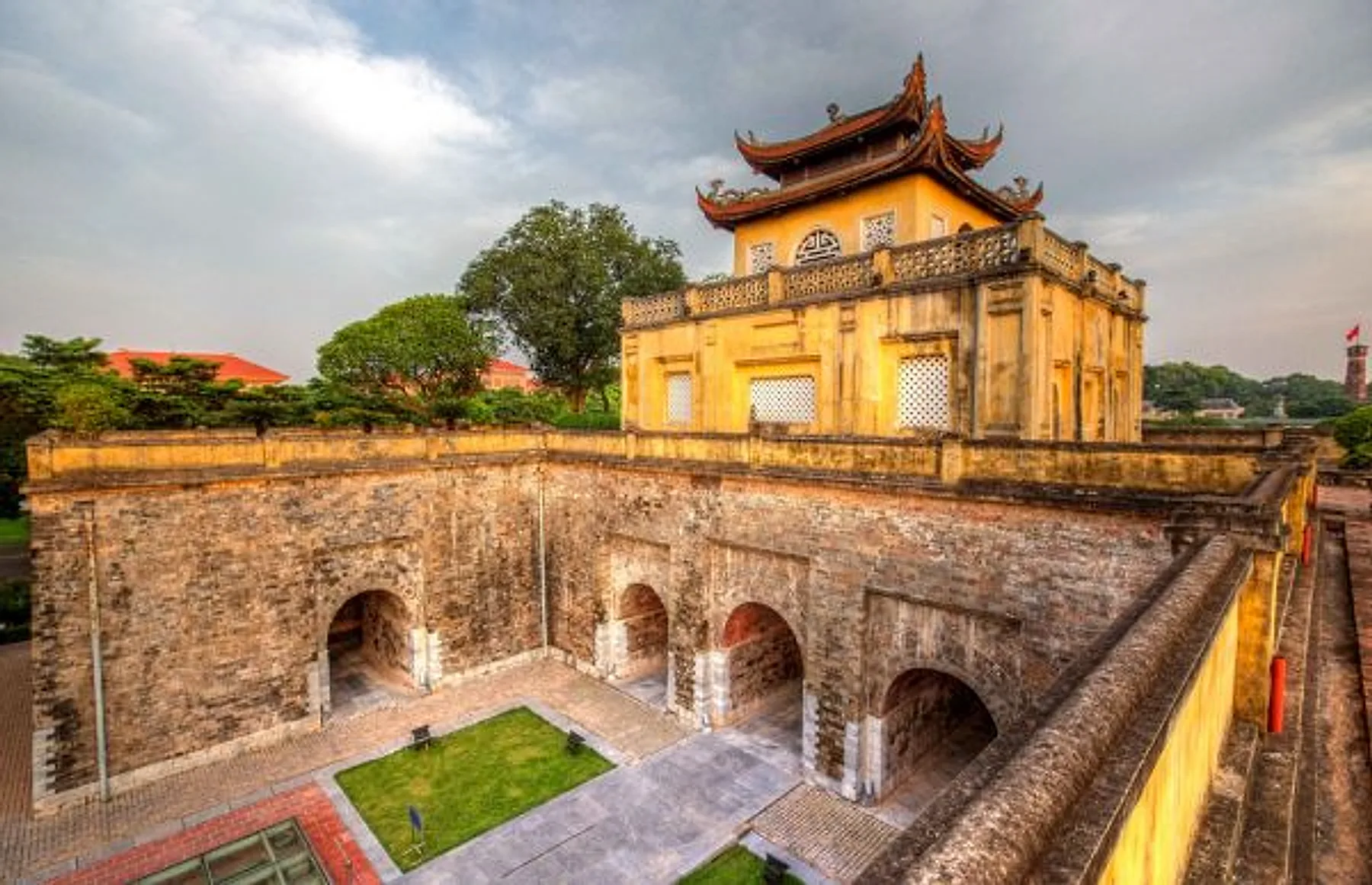 A Cidadela Imperial de Thang Long em Hanói, de dia