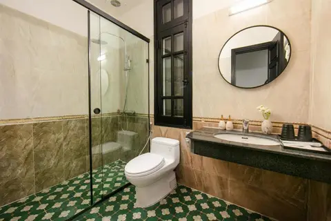 King Room with Balcony: writing desk, mirror and television